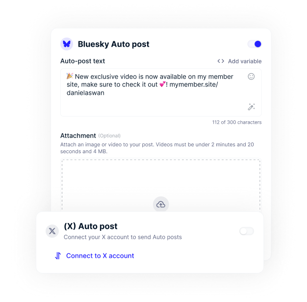Customizable Auto posts based on event