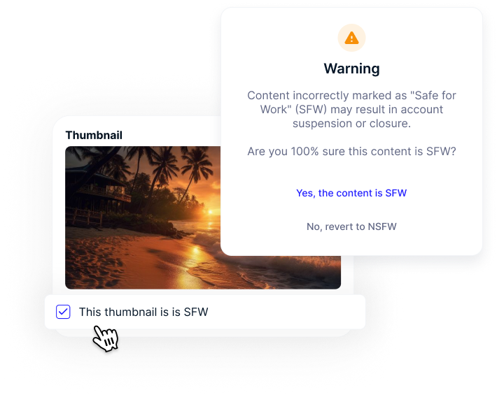 NSFW content blurring