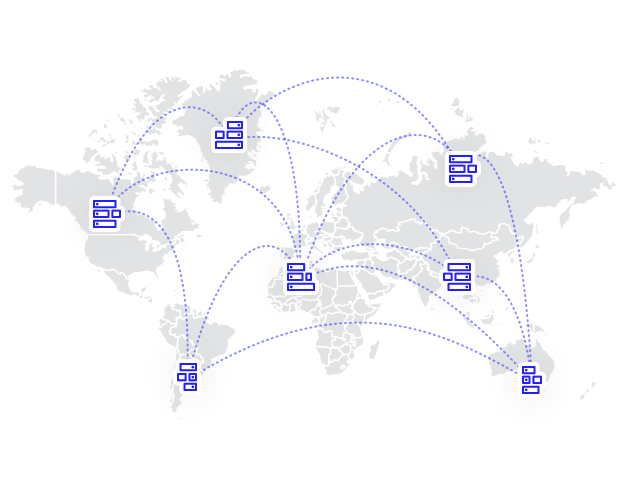 Servers on all major continents